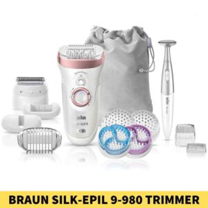 BRAUN Silk-Epil 9-980 For Long Lasting Smooth Skin Trimmer, Technology_ SensoSmart technology pressure, Type_ Smart epilator shop near me