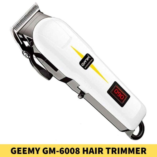 Best GEEMY GM-6008 Professional Hair Trimmer With LCD Display. Power supply3WBody MaterialsPlastic, MetalCharging Time3-4 Shop near me