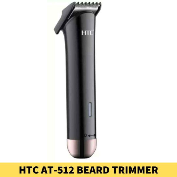 Best HTC AT-512 Beard Trimmer Rechargeable Blade Trimmer For Man Shop in BD, Material_ Stainless Steel Motor_ High-performance motor