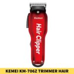 Best Kemei KM-706Z Trimmer Professional multi-functional hair clippers Material_ ABS Color_ Red Automatically adjust the voltage Shop near me