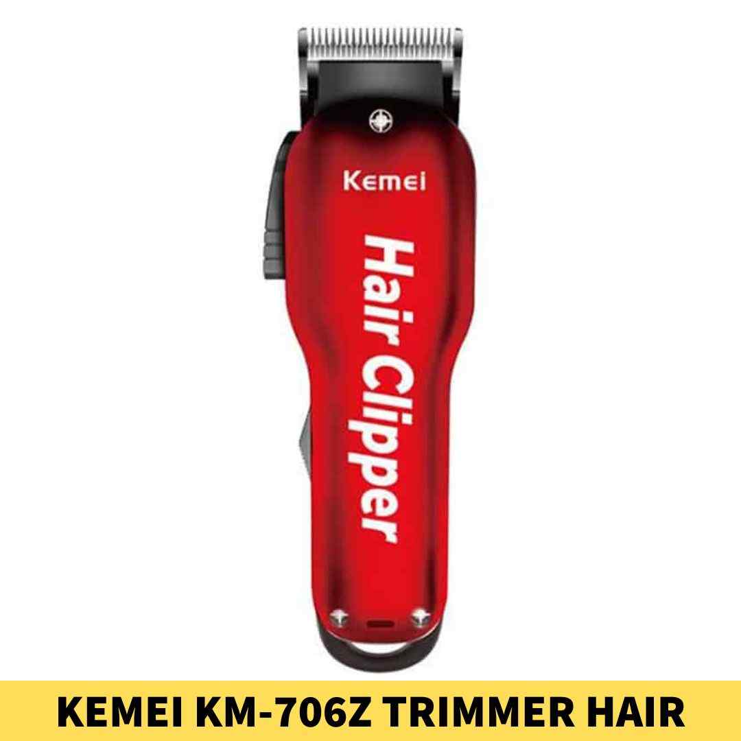 Best Kemei KM-706Z Trimmer Professional multi-functional hair clippers Material_ ABS Color_ Red Automatically adjust the voltage Shop near me