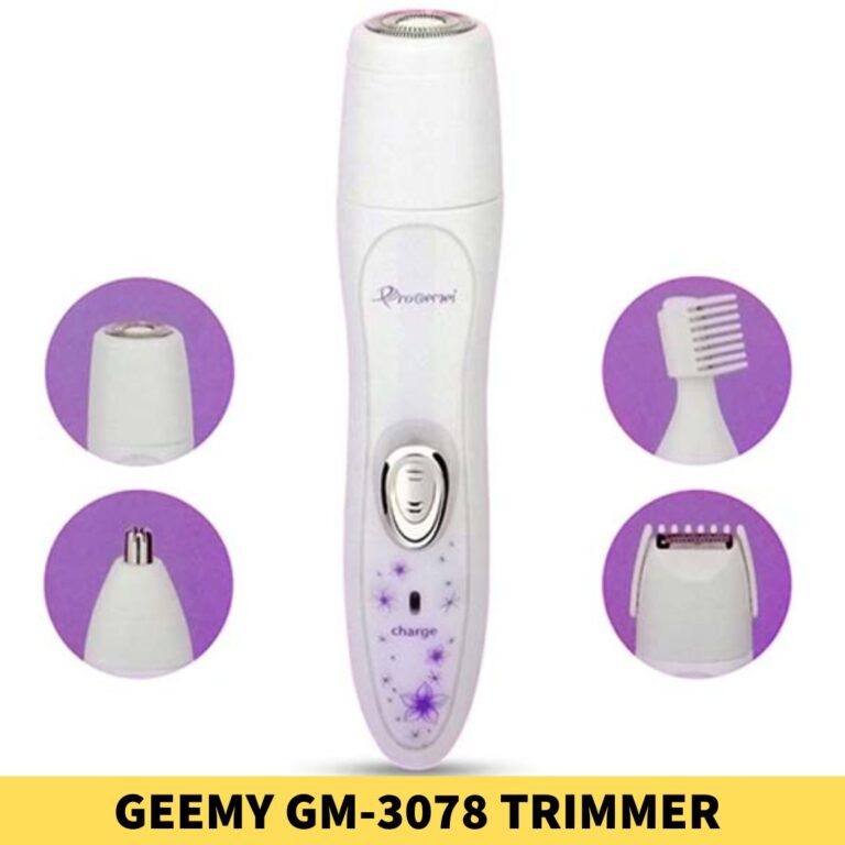 GEEMY GM 3078 4 In 1 Lady Shaver And Trimmer  Product Type 4 In 1 Lady Shaver High speed motor Double edged blades