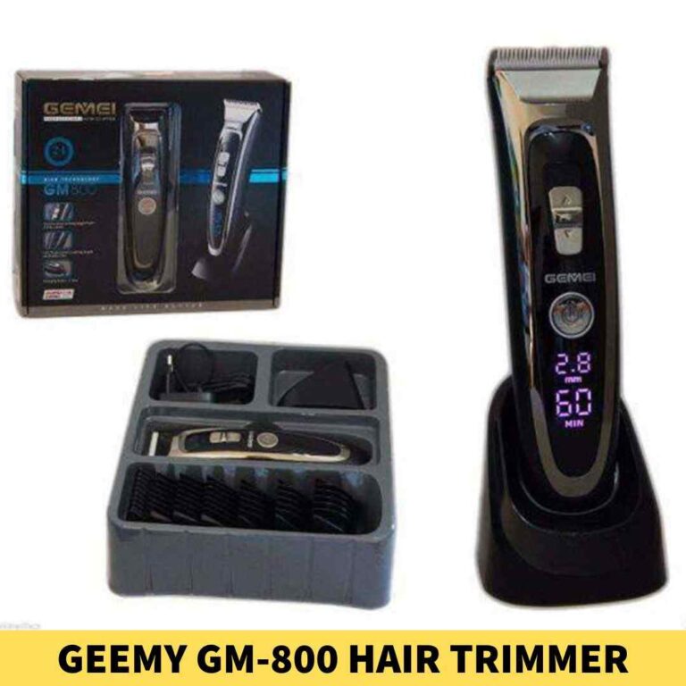 GEEMY GM-800 rofessional Rechargeable Hair Trimmer, Charging Time_ 1.5 Hours, Usage Time_ 60 Minutes, Color_ Black shop near me