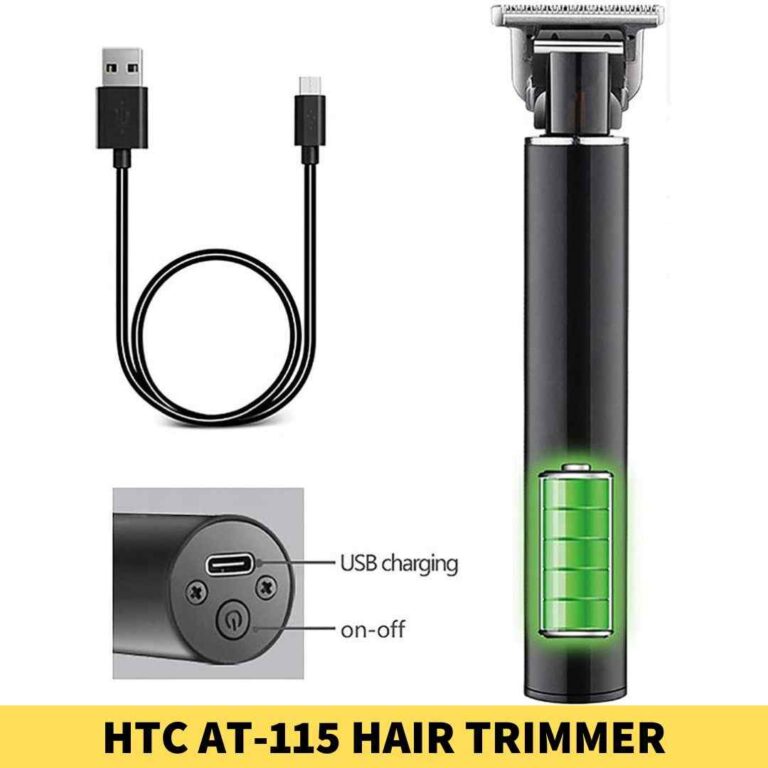 HTC AT-115 Electric Hair Clipper Professional Hair Trimmer Shop in Bangladesh, Power Source_ USB rechargeable battery, Cordless_ Yes