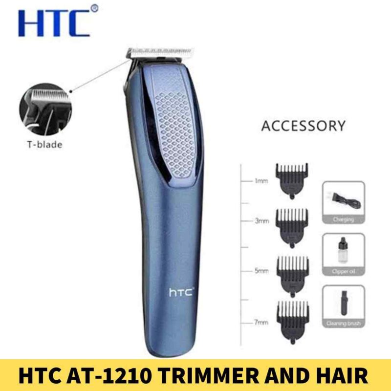 HTC AT-1210 Beard Trimmer and Hair Clipper for Men shop in BD. Blade Material_ High-quality precision blades Motor_ High-performance motor