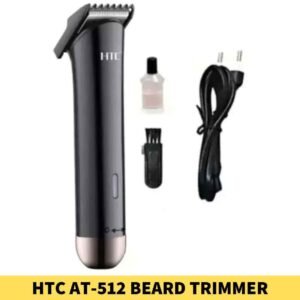 HTC AT-512 Beard Trimmer Rechargeable Blade Trimmer For Man Shop in BD, Material_ Stainless Steel Motor_ High-performance motor