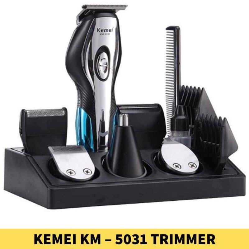 KEMEI KM-5031 Trimmer Shaver for Men Blade Material_ Stainless Steel. Battery Life_ Up to 60 minutes, Charging Time_ 8 hours shop[ near me