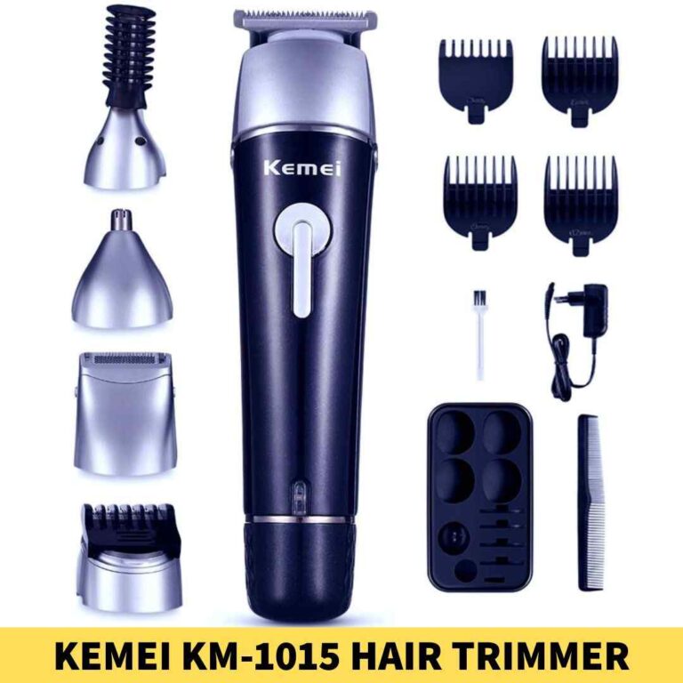 Kemei KM-1015 Grooming Kit 10 in 1 Hair Trimmer shop in Bangladesh. Adjustable clipping comb for different hair lengths Shop near me