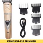Best Kemei KM-235 Trimmer Professional Hair Trimmer is a blue-colored grooming tool that is designed for men Shop near me