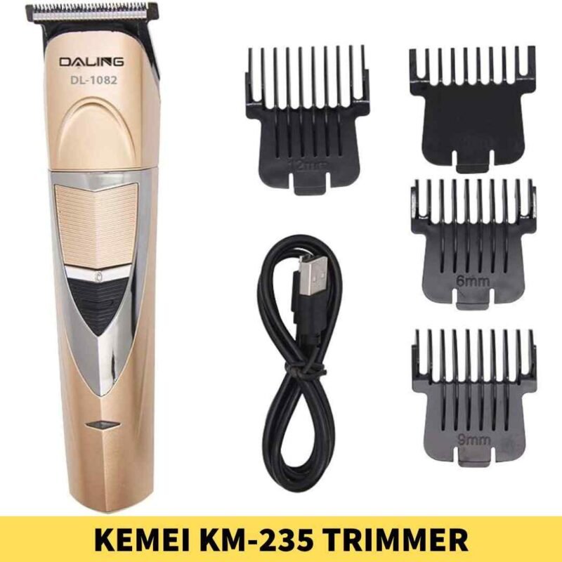 Best Kemei KM-235 Trimmer Professional Hair Trimmer is a blue-colored grooming tool that is designed for men Shop near me