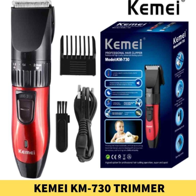 Kemei KM-730 Trimmer of Beard Exclusive Rechargeable hair clipper is suitable for barber’s, featuring on salon hairdressing shop near me