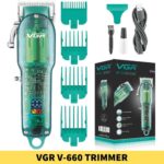 VGR V-660 Trimmer Professional Hair Trimmer is a blue-colored grooming tool that is designed for men Shop near me