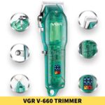 VGR V-660 Trimmer Professional Hair Trimmer is a blue-colored grooming tool that is designed for men Shop near me (3)