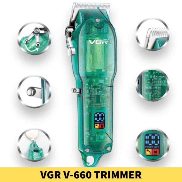 VGR V-660 Trimmer Professional Hair Trimmer is a blue-colored grooming tool that is designed for men Shop near me (3)