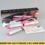 Kemei KM-1213 Professional Ceramic Curler 3 In 1 Hair Iron Styling BDt