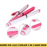 Kemei KM-1213 Professional Ceramic Curler 3 In 1 Hair Iron Styling Bangladesh