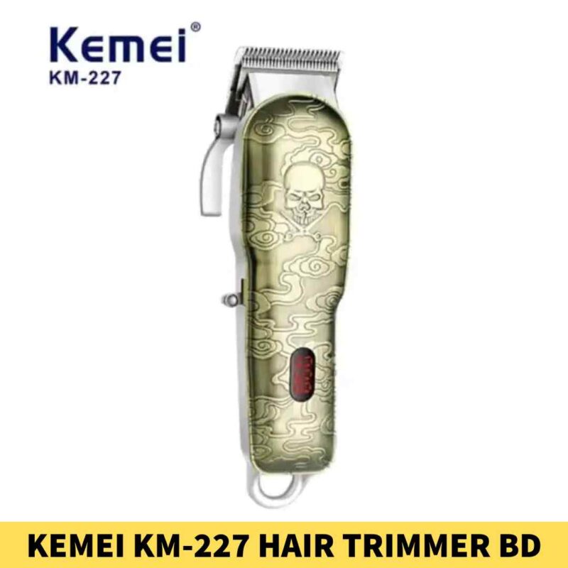 Kemei KM-227 Professional Hair Clipper Rechargeable Trimmer for Men in BD