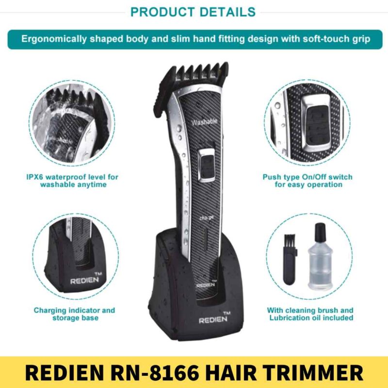 Trimmer BD - Redien RN-8166 Professional Hair Trimmer for Men in