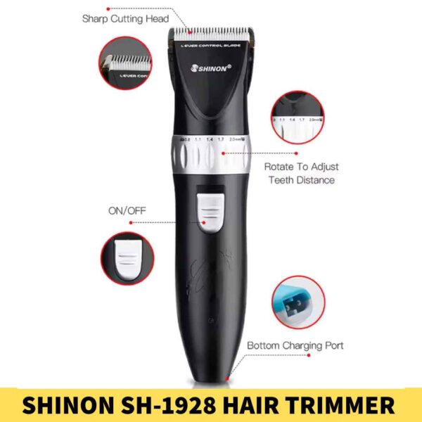 Shinon SH-1928 Rechargeable Hair Trimmer & Hair Clipper for Men