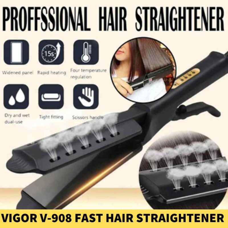 VIGOR V-908 Fast Hair Straightener Professional Hair Iron in Bangladesh1