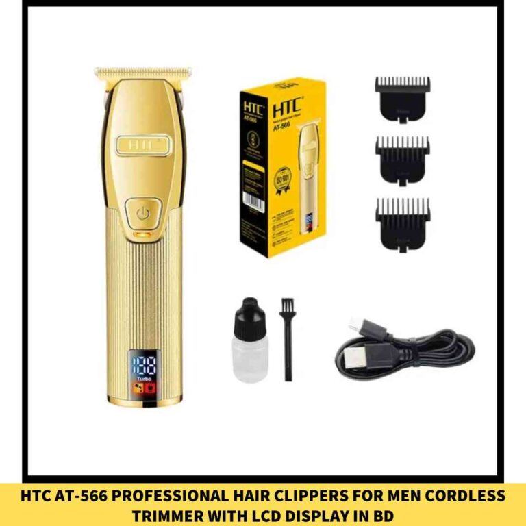 HTC AT-566 Professional Hair Clippers for Men Cordless Trimmer with LCD Display in BD1