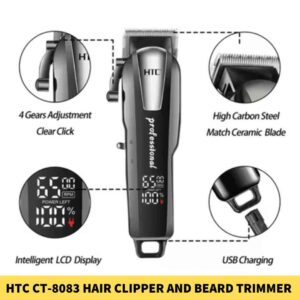 HTC CT-8083 Hair Clipper And Beard Trimmer For Men in BDdf