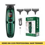 KEMEI KM-2259 Professional Hair Trimmer Metal Body Digital Display Clipper For Men in BD