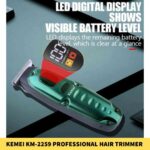 KEMEI KM-2259 Professional Hair Trimmer Metal Body Digital Display Clipper For Men in BD2