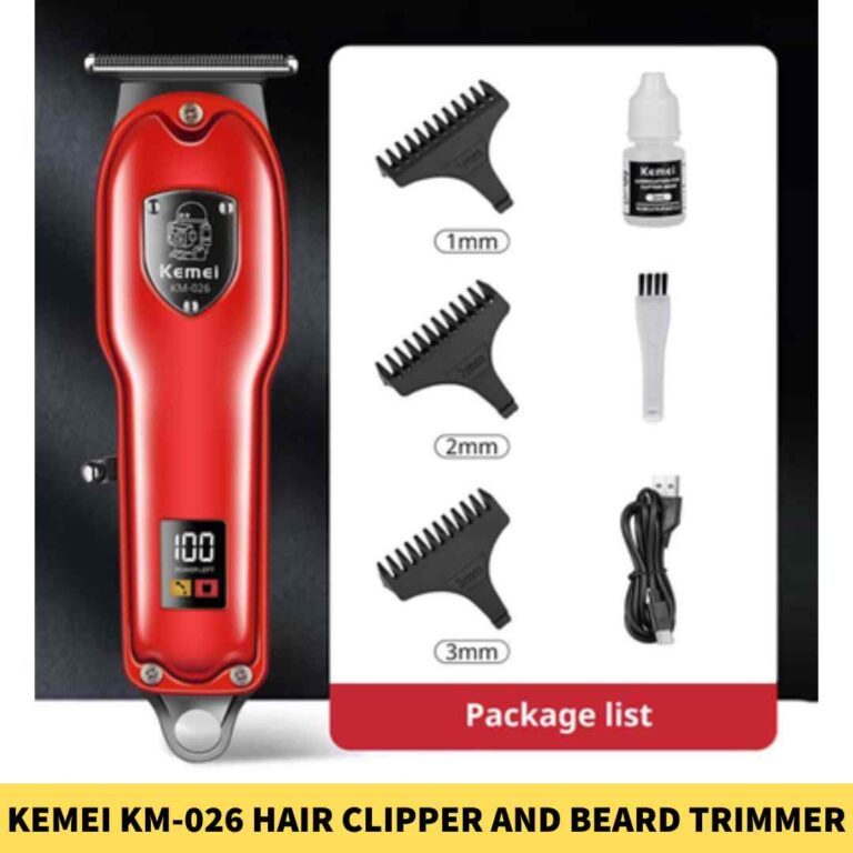 Kemei KM-026 Hair Clipper and Beard Trimmer for Men
