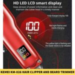 Kemei KM-026 Hair Clipper and Beard Trimmer for Men in BDD