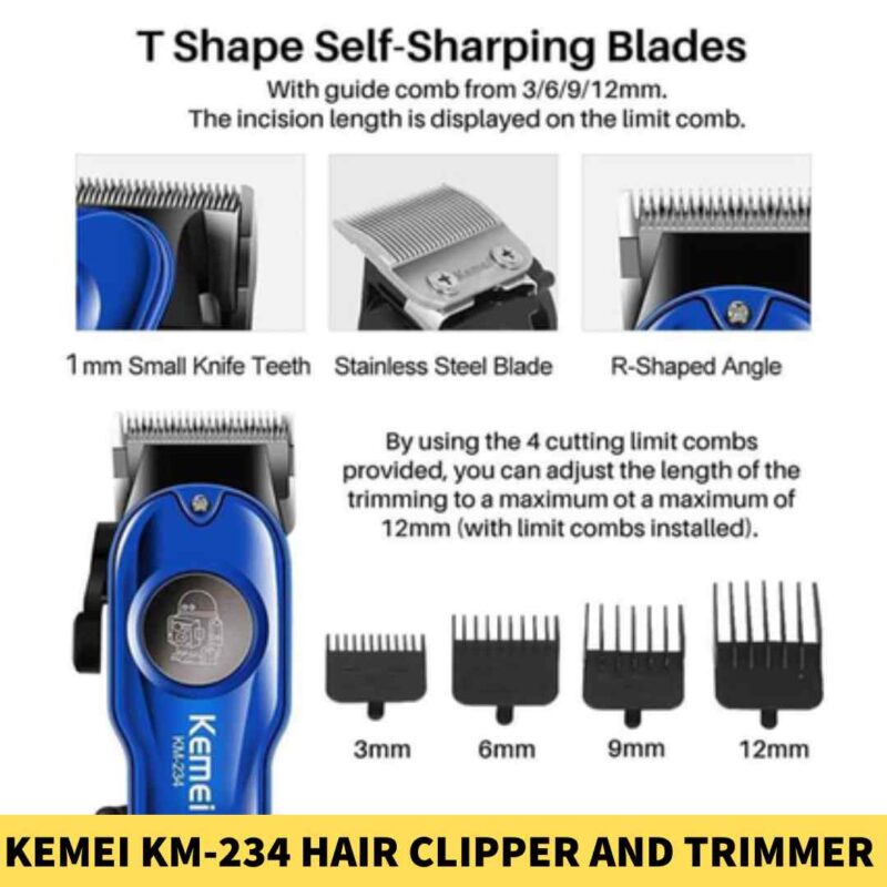 Kemei KM-234 Hair Clipper and Beard Trimmer for Men in BD 2