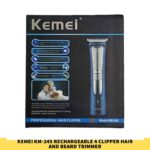 Kemei KM-245 Rechargeable 4 clipper Hair and Beard Trimmer for Men in Bangladeshh