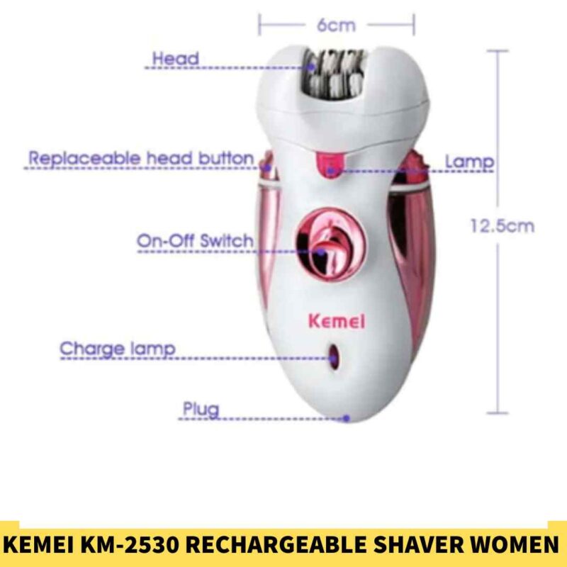 Kemei KM-2530 Rechargeable Epilator and Shaver 4 in 1 Beauty For Women in BDD