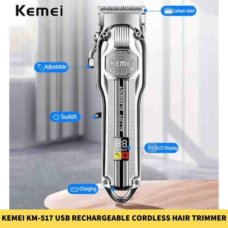 Kemei KM-517 USB Rechargeable Cordless Hair Trimmer fom men i