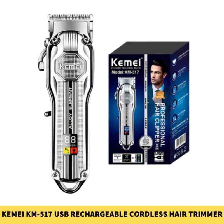 Kemei KM-517 USB Rechargeable Cordless Hair Trimmer fom men in BD
