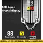 Kemei KM-517 USB Rechargeable Cordless Hair Trimmer fom men in BD1