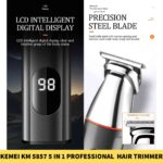 Kemei KM 5857 5 in 1 Professional Rechargeable Hair Trimmer for men in BD1