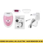 Kemei KM 6199A 2 in 1 Electric Epilator Callus Skin Remover Cordless Portable Hair Remover in BDD