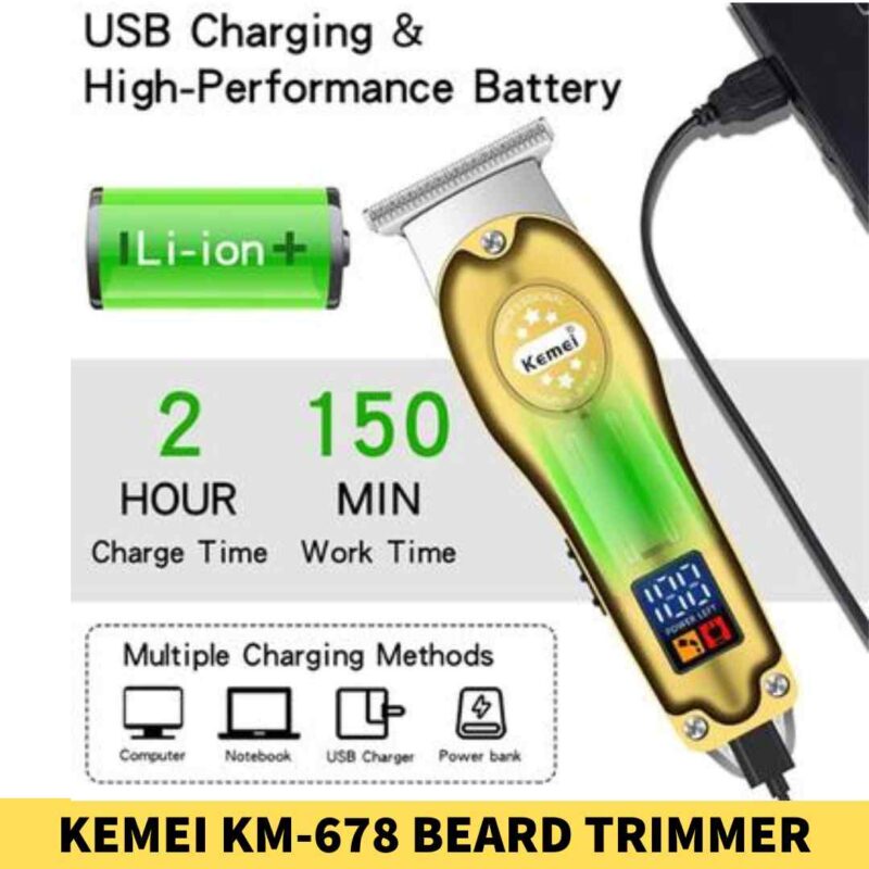 Kemei KM-678 Beard Trimmer and Hair Clipper for Men in Bangladesh Bd