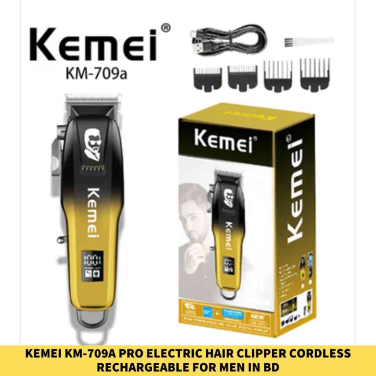Kemei KM-709A Pro Electric Hair Clipper Cordless Rechargeable For men