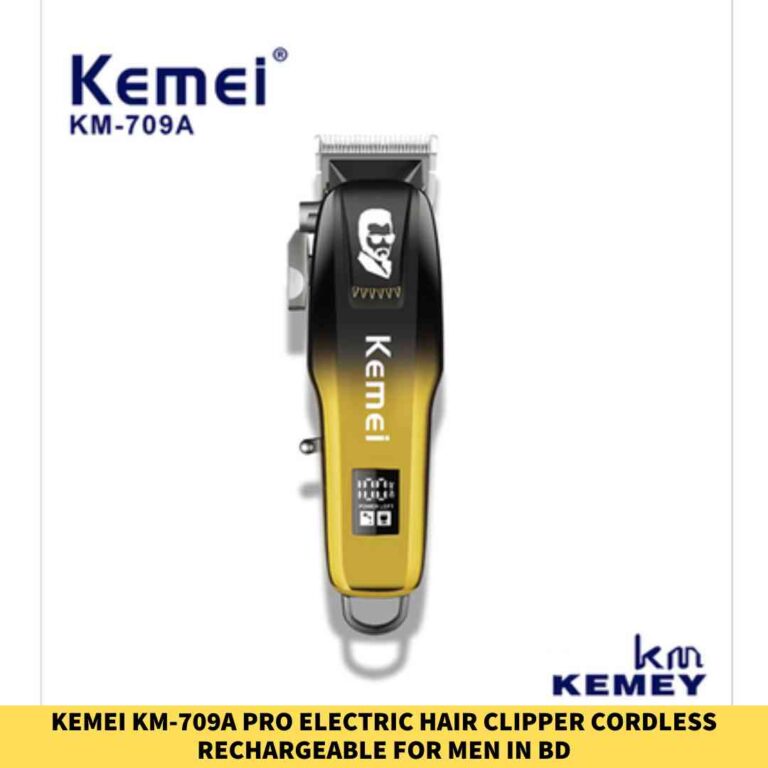 Kemei KM-709A Pro Electric Hair Clipper Cordless Rechargeable For men in BD