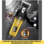 Kemei KM-709A Pro Electric Hair Clipper Cordless Rechargeable For men in BD2