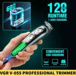 VGR V-055 Professional Rechargeable Cordless Electric Hair Clippers Trimmer in BD 1