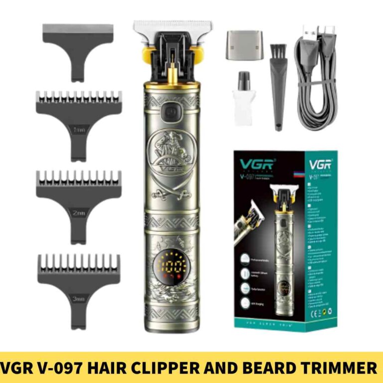 VGR V-097 Hair Clipper and Beard Trimmer with Digital Display for Men in BD