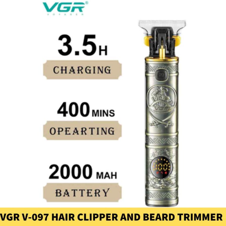 VGR V-097 Hair Clipper and Beard Trimmer with Digital Display for Men in BDD