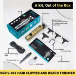 VGR V-097 Hair Clipper and Beard Trimmer with Digital Display for Men in BDR