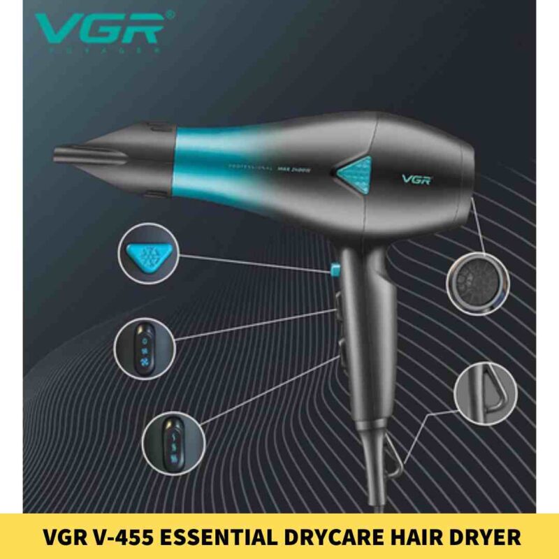 VGR V-455 Essential DryCare Hair Dryer Salon Series for Women in BD1