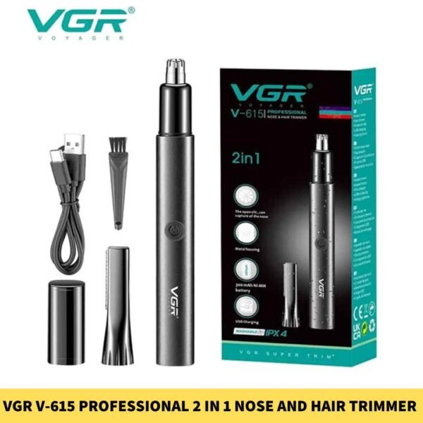 VGR V-615 Professional 2 in 1 Nose and Hair Trimmer for Men in BD
