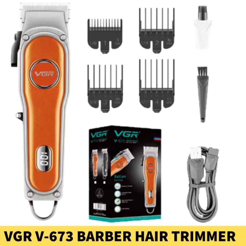 VGR V-673 Barber Hair Clipper and Beard Trimmer for Men