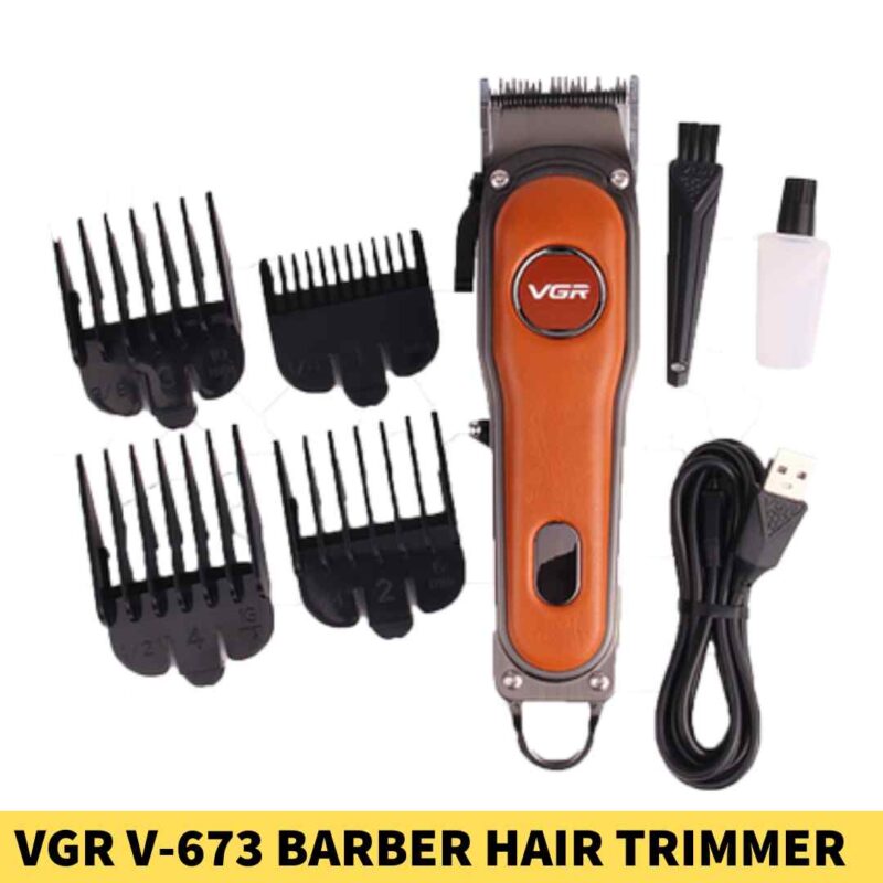 VGR V-673 Barber Hair Clipper and Beard Trimmer for Men in Banglades